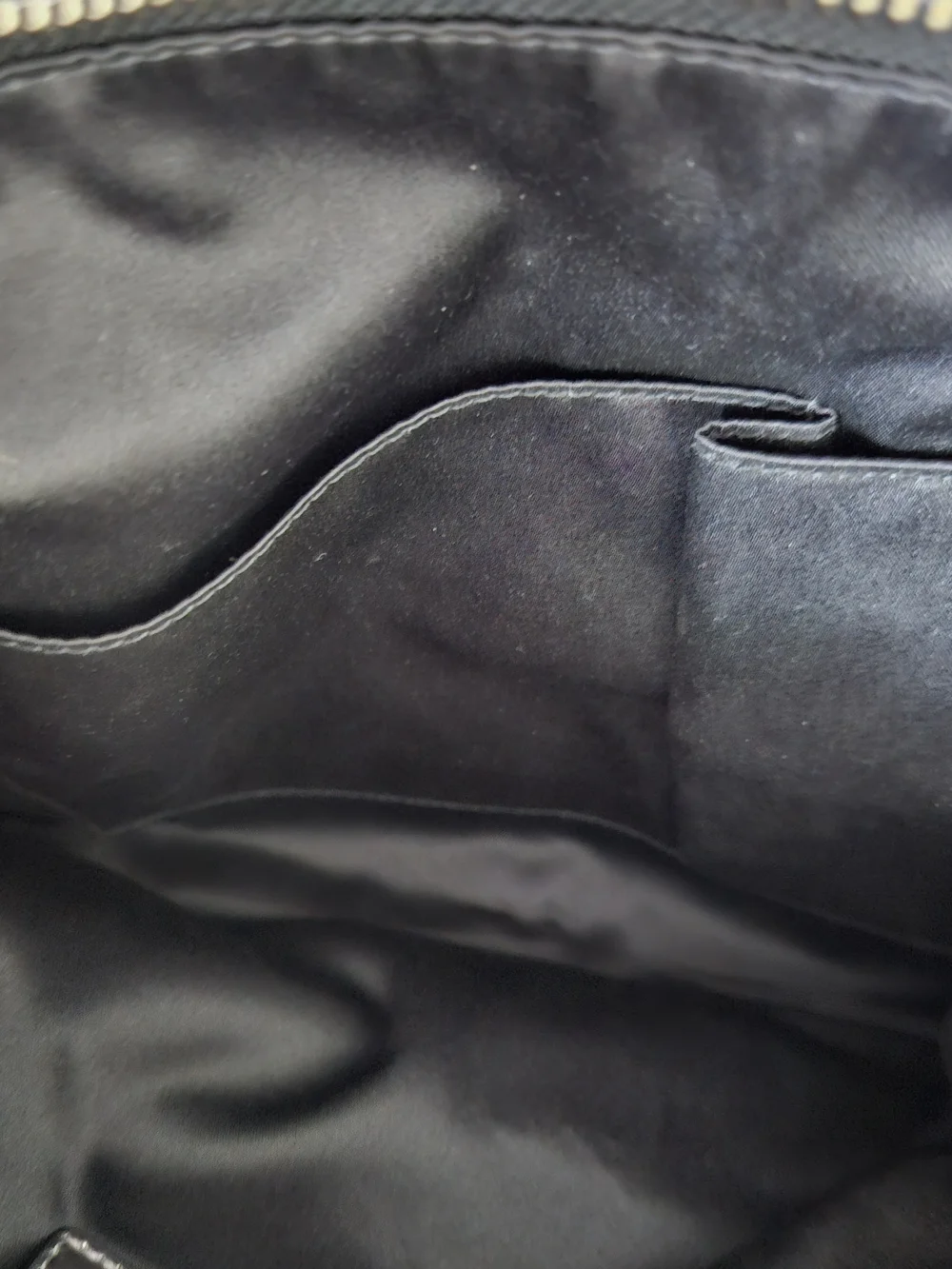 Dooney & Bourke Black On Black Monogram Drawstring Tote